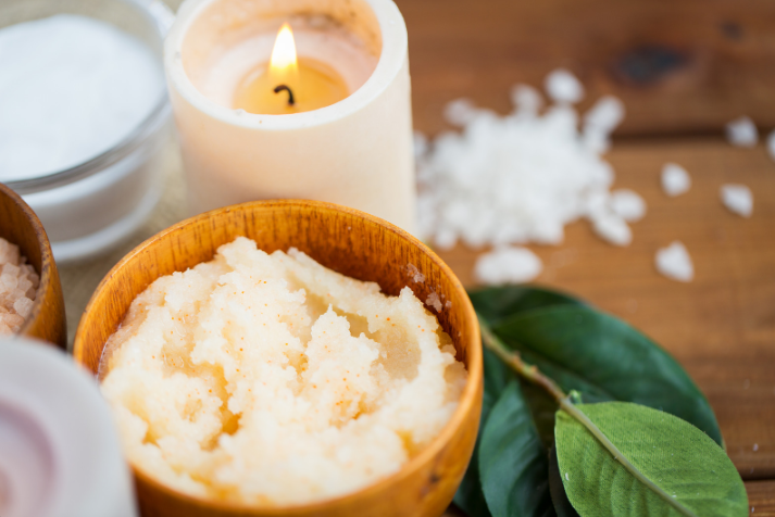 Fall Body scrub lemon salt sugar