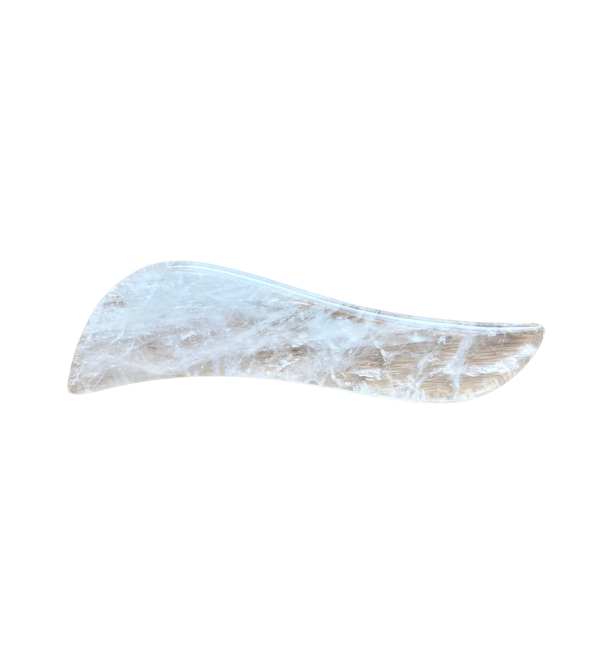 clear quartz gua sha tool