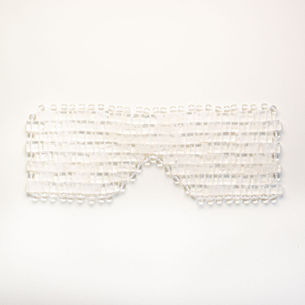 white gemstone eye mask