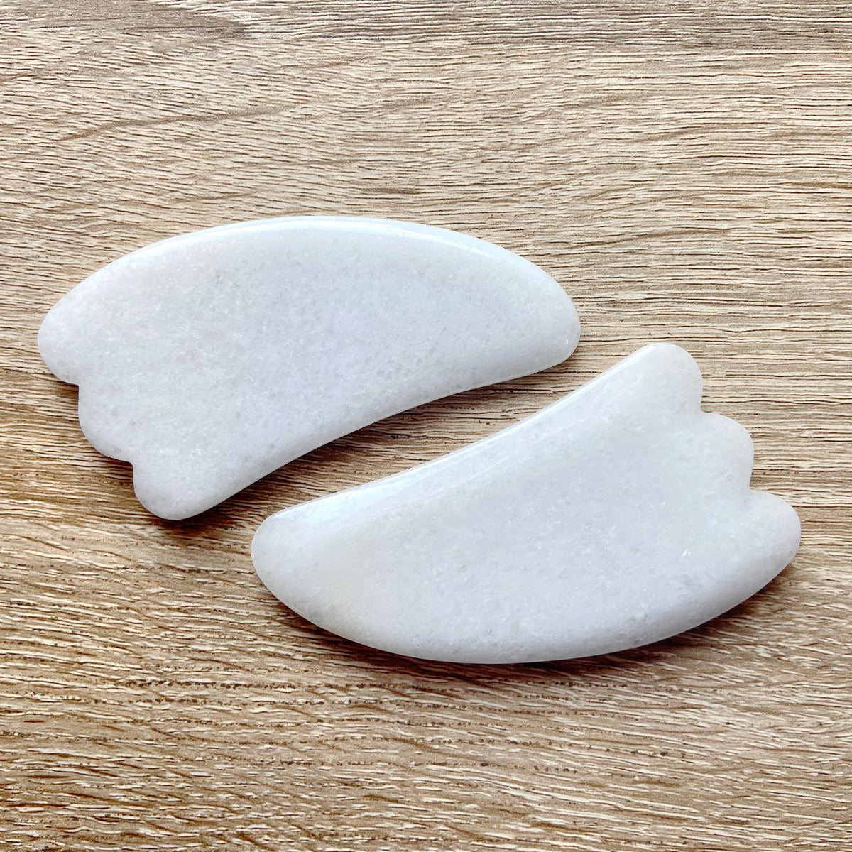 white jade gua sha tool